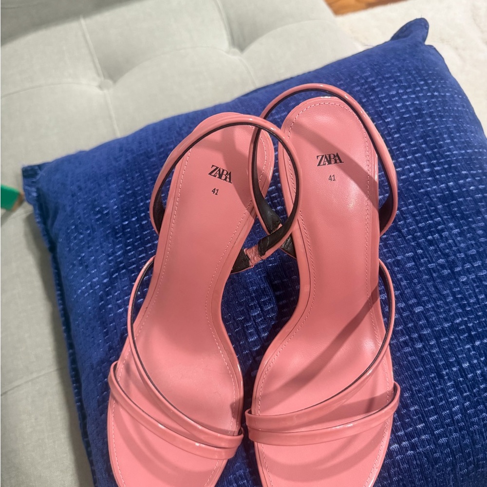 Zara Coral Strappy Sandals